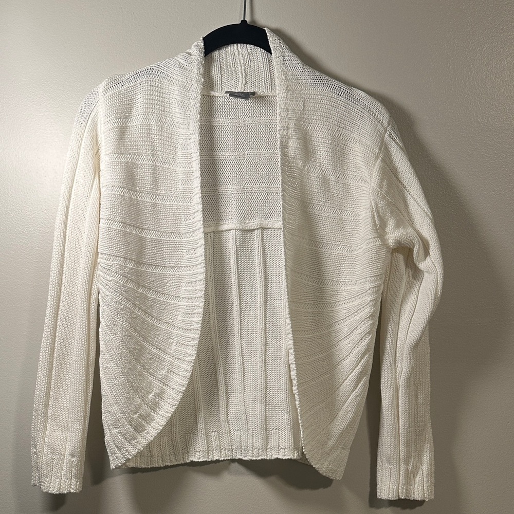Ann Taylor White Knit Cardigan